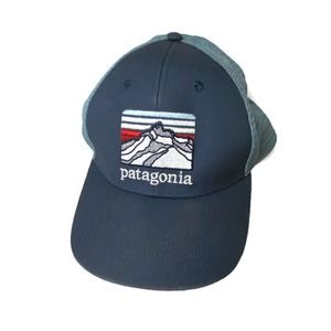 Patagonia Trucker Hat Snapback Mesh Cap Logo Outdoor Blue Adjustable All Size